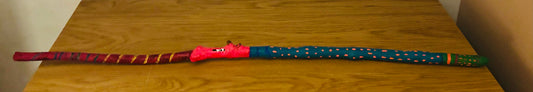 Forest Guardian Bear Walking Stick – 29” Hand-Carved Woodland Companion 🐻🌲🎨