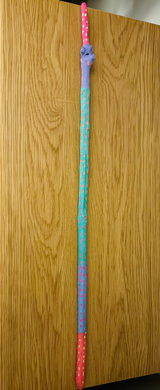 Pastel Unicorn Adventure Stick – 27” Magical Walking Companion 🦄🌈