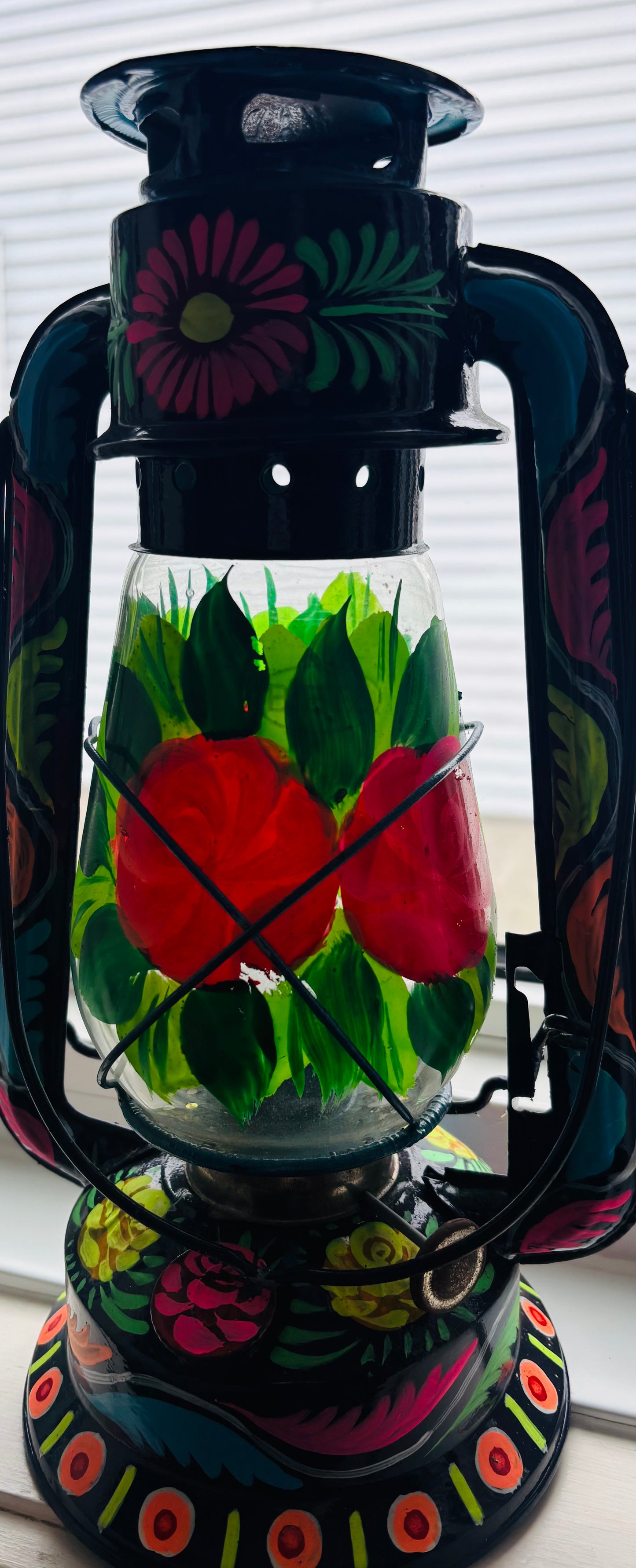 Hand-Painted Oil Lantern
