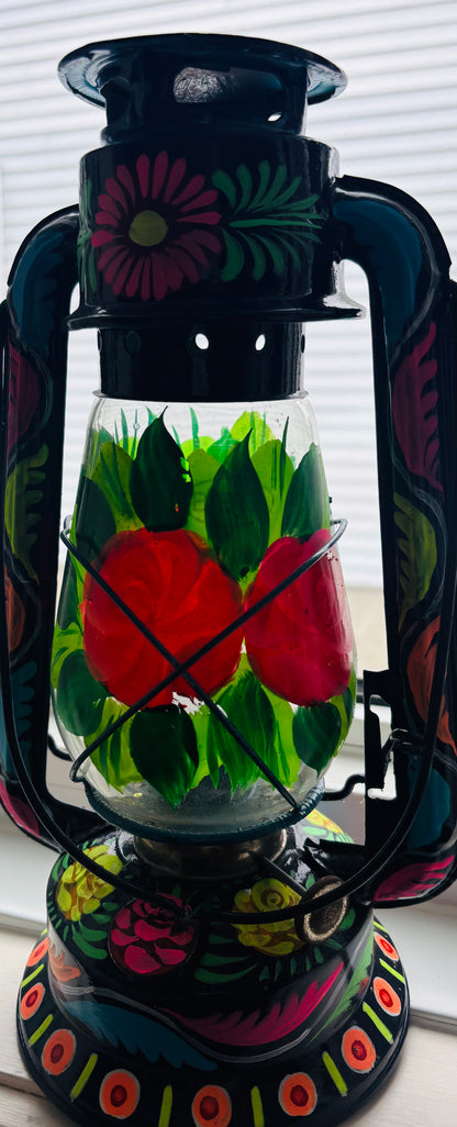 Hand-Painted Oil Lantern