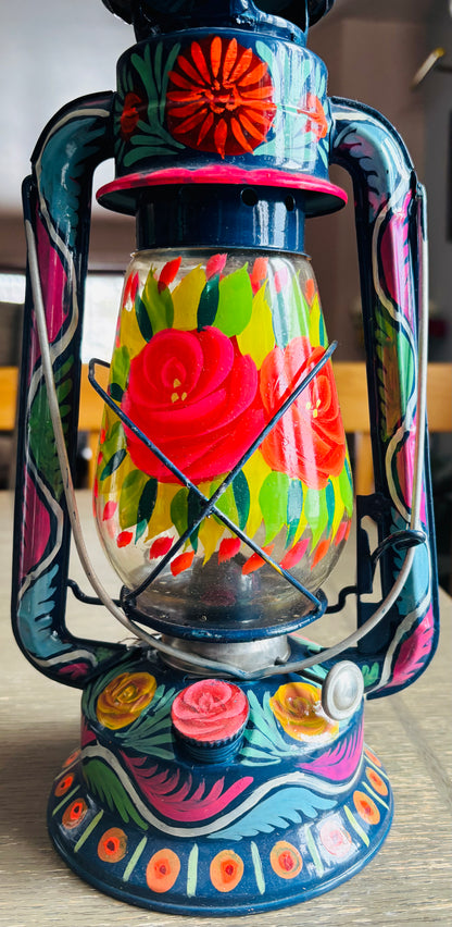 Hand-Painted Oil Lantern