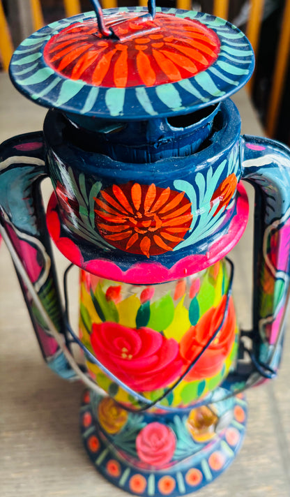 Hand-Painted Oil Lantern