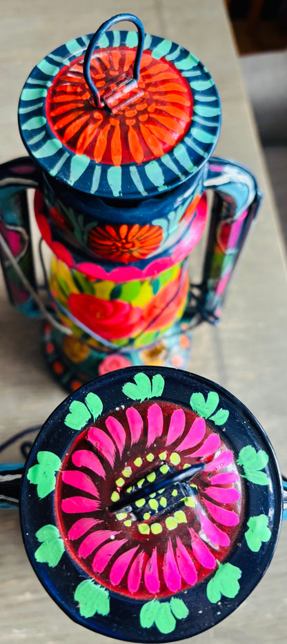 Hand-Painted Oil Lantern