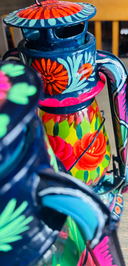 Hand-Painted Oil Lantern
