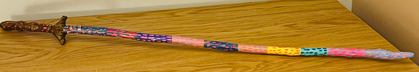 Adventure Sword – 30” Hand-Carved Walking Stick